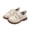Beige, variant on ntinious Girls British Style Slip On Flat Soft Base All Season Daily Leather Shoes