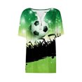 thumbnail image 4 of Fiudx Camisetas para Mujer Camiseta Holgada con Cuello En V y Estampado Del Día de La Independencia para Mujer, 4 of 5