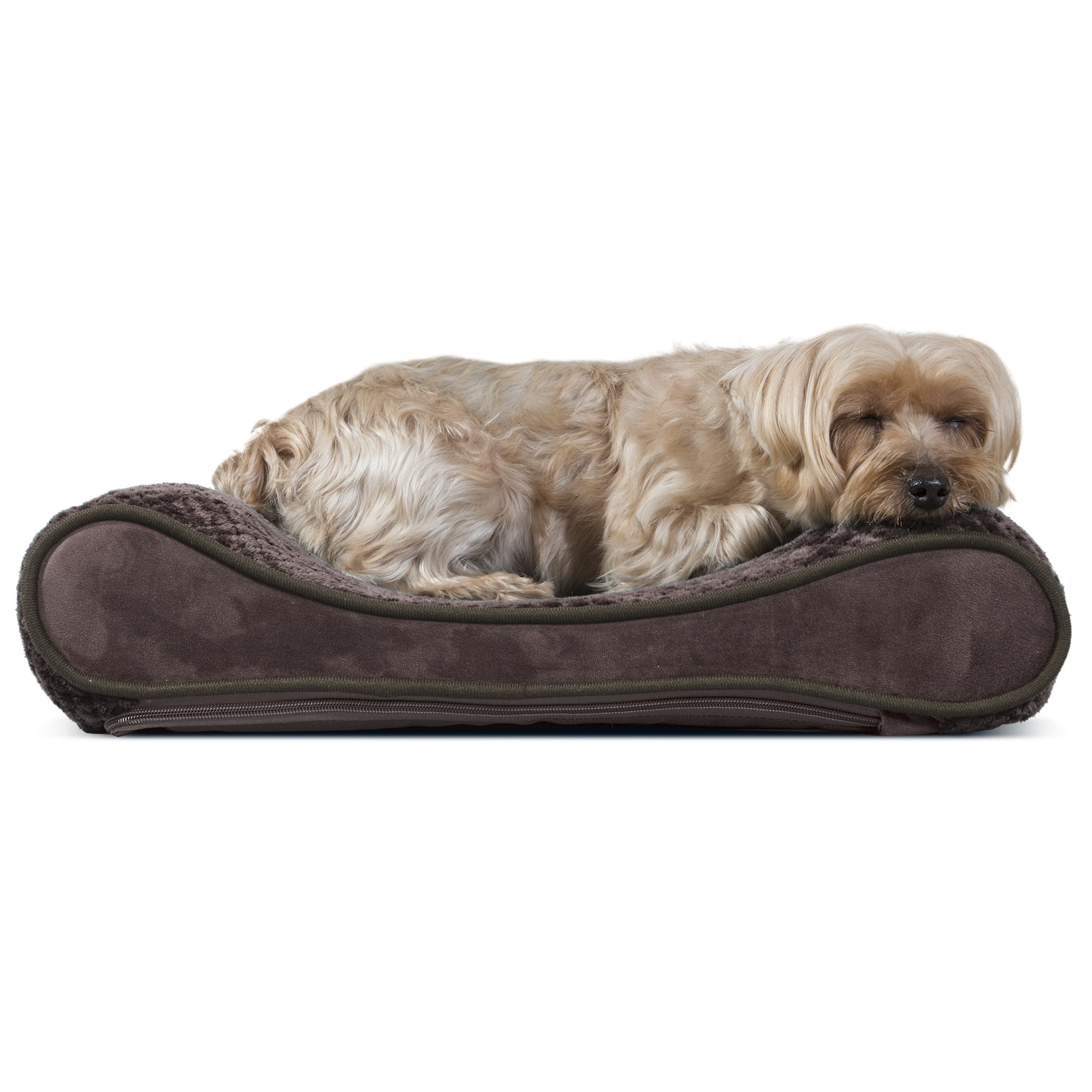 furhaven pet bed round plush ball dog bed