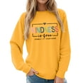 thumbnail image 2 of vigerkar Kindness Is Free Sweatshirt, Womens Teacher Inspirational Sayings Pullover Crewneck Sweatshirts Tops (Yellow, S), 2 of 9