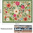 thumbnail image 2 of Office Chair Mat for Hardwood & Tile Floor,Boho Floral 60"x48" Office Computer Chair Mat for Rolling Chairs,Under Desk Non Slip Gaming Rug,Rubber Backing Large Low-Pile Carpet Protector Mat(Green), 2 of 6