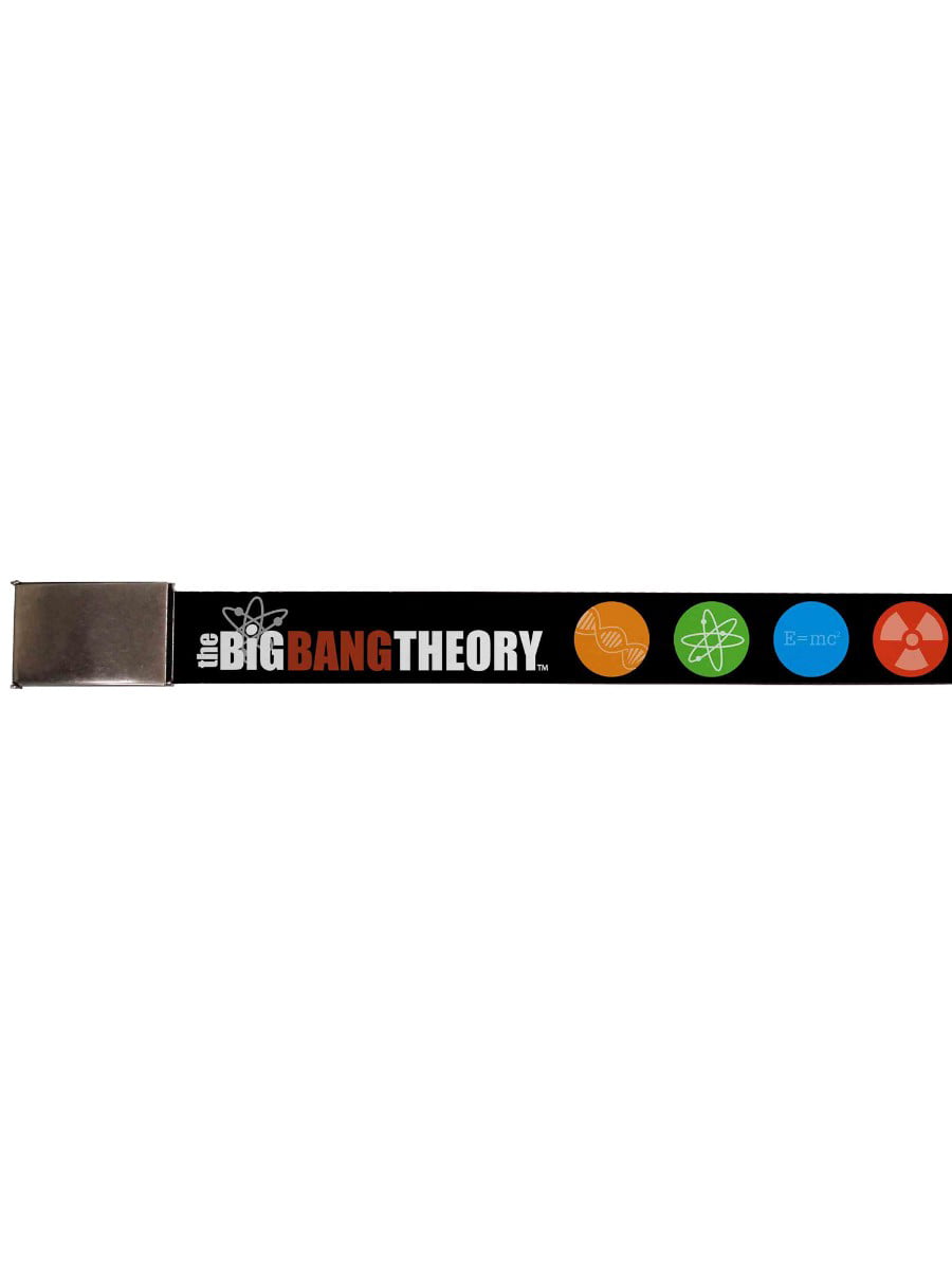 Buckle-Down Seatbelt Belt 1.0 Wide 20-36 Inches in Length THE BIG BANG THEORY DNA/Atom/E/Radiation White 