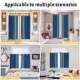 thumbnail image 6 of Navy Blue White Stripe Kitchen Curtains 63 Inch Length, Modern Rustic Vertical Striped Grommet Top Bedroom Living Room Curtains, Light Filtering Cafe Curtain Drapes 2 Panels Set 104''x63'', 6 of 9