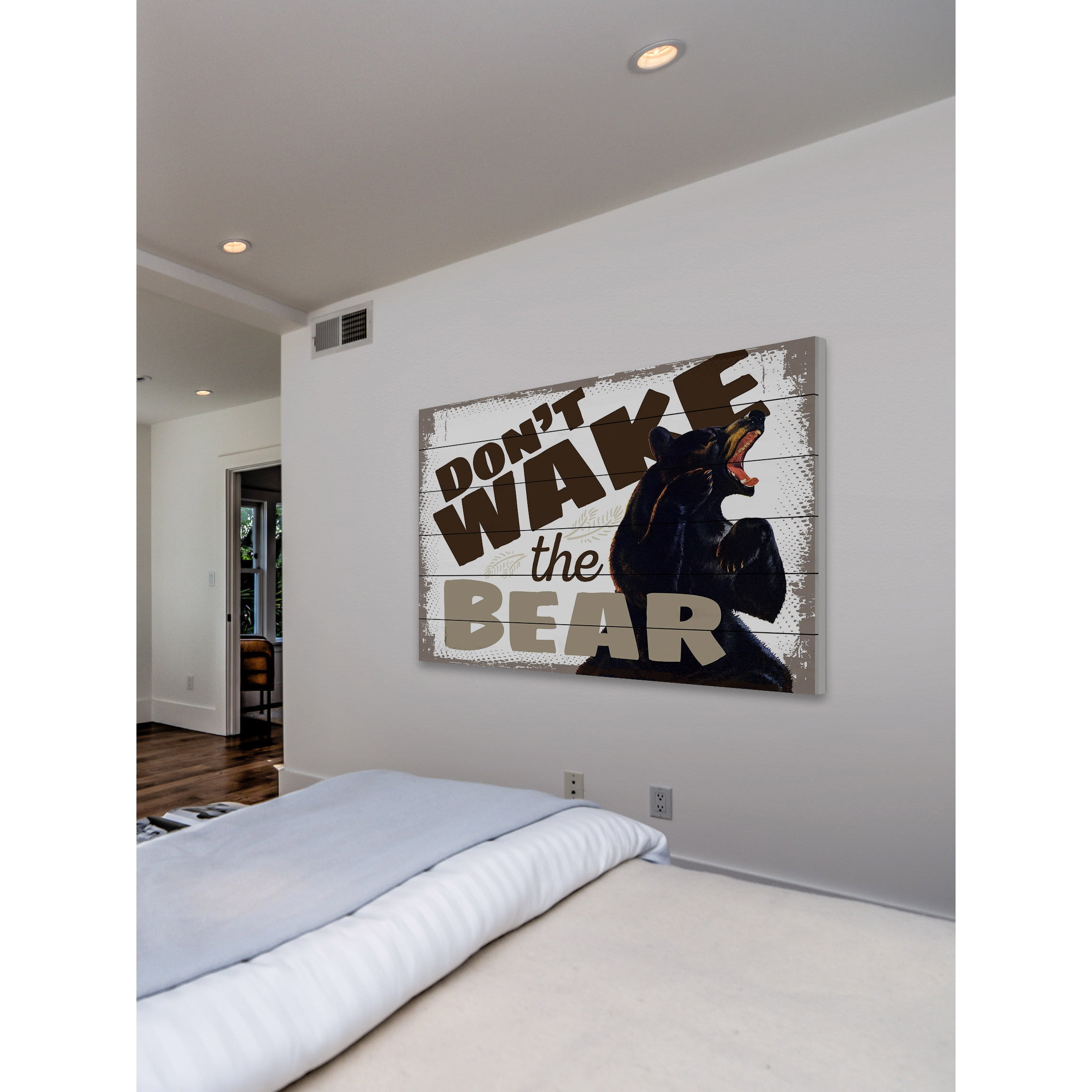 Marmont Hill "Dont Wake" Painting Print on White Wood