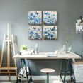 thumbnail image 2 of Canvas Wall Decor For Bedroom Room Wall Art For Living Room Abstract Blue Flowers Paintings Wall Artworks Hang Pictures For Office Decoration Posters Prints Art Kitchen Home Decor 4 Piece, 2 of 6