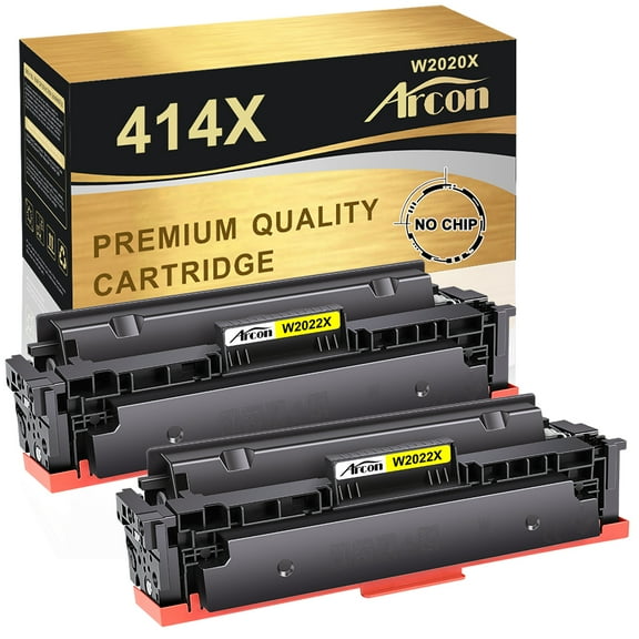 Arcon 2-Pack Compatible Toner for HP 414X W2022X works with LaserJet M454dw M454dn Pro MFP M479 M479dn M479dwM479fdw M480f Printers NO-CHIP with tools (Yellow )