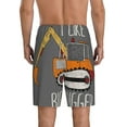 thumbnail image 3 of Gaeub I Like Big Digger Printed Men's Short Pajama Pants, Lightweight Lounge & Sleep Bottoms Keep You Cool - Large, 3 of 9