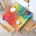 thumbnail image 2 of Colorful Tie Dye Cloud Shape Pattern Square Tablecloth,Waterproof Square Table Cover,Wipeable Spillproof Washable Table Cover for Home Kitchen Party Decor 42"X42"(107x107cm), 2 of 6