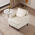 thumbnail image 6 of ZENY Mid Century Accent Chair, Modern Fabric Single Sofa Reading Chair with Wood Legs for Bedroom, Office(Beige), 6 of 12