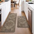 thumbnail image 3 of TEMOGU-Kitchen Mats for Floor 2PCS, Washable Anti Fatigue Mat for Cushioned, 17.3"x47"+17.3"x30", Waterproof Kitchen Rugs, Non Slip Comfort Standing Mat Rug for Home, Sink, Laundry, Rustic Brown, 3 of 4