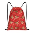 thumbnail image 1 of Saiise Christmas With Cute Deer Pattern Sports Drawstring Backpack - String Swim Gym Bag with Wet Proof Pocket for Women&Men-Small, 1 of 6