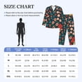 thumbnail image 4 of Fotbe Berries and Flowers Pijama de Hombre con Estampado de Manga Larga, Conjunto de 2 Piezas, Ropa de Dormir Suave y Cómoda con Bolsillos-Small, 4 of 7