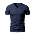 thumbnail image 3 of Ulitacool Men T Shirt Summer Athletic Stretch Breathable Fitness Short Sleeve Tee With Functional Design Handsomer Clothes Navy, 3 of 7