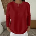 thumbnail image 2 of BLVB Fall Sweaters for Women Cozy Casual Crewneck Pullover Button Long Sleeve Knit Sweaters Tops Winter Fashion Clothing, 2 of 7