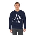 thumbnail image 6 of Effete Feline Claw Marks Scratch Unisex Heavy Blend™ Crewneck Sweatshirt, 6 of 11