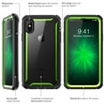 thumbnail image 6 of iPhone X case, i-Blason [Ares] Full-body Rugged Clear Bumper Case with Built-in Screen Protector, Iphone X, Green, 6 of 6