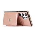 thumbnail image 5 of Dteck Wallet Case Compatible with Samsung Galaxy S24 Ultra,Crossbody Leather Case with Credit Card Holder and Strap Magnetic Flip PU Kickstand Shockproof Protective Shell Cover,Rosegold, 5 of 6