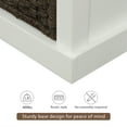 thumbnail image 6 of Modern Entryway Storage Bench Set with 3 Rattan storage box, 6 of 9