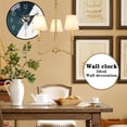 thumbnail image 5 of Reloj de pared, 30 cm Relojes de pared redondos de cuarzo silencioso moderno, Reloj de pared decorativo de calidad para sala de estar Dormitorio Cocina Hogar Oficina Escuela (Negro) esquí esquí Gafas de esquí, 5 of 5