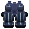 thumbnail image 2 of Maidao Car Seat Covers Full Set for Acura for TLX 2015-2020 5 Seats Compatible Airbag Waterproof Premium Leather Front and Back Seat Protectors Blue, 2 of 9