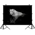 thumbnail image 1 of BSDHOME 7x5ft Animal Backdrops, Black And White Tiger Standing in Water Photography Backdrops Polyester Photo Background Studio Props, 1 of 3