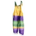 thumbnail image 2 of Jinhomg 2025 Mardi Gras Jumpsuits for Girls, Women's Casual Sleeveless Jumpsuit Spaghetti Strap Holiday Graphic Printed Overalls with Pockets Multicolor XXL, 2 of 5