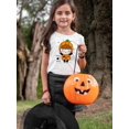 thumbnail image 2 of Halloween Girl W Pumpkin Costume T-Shirt Toddler -Image by Shutterstock,  2 Toddler, 2 of 4