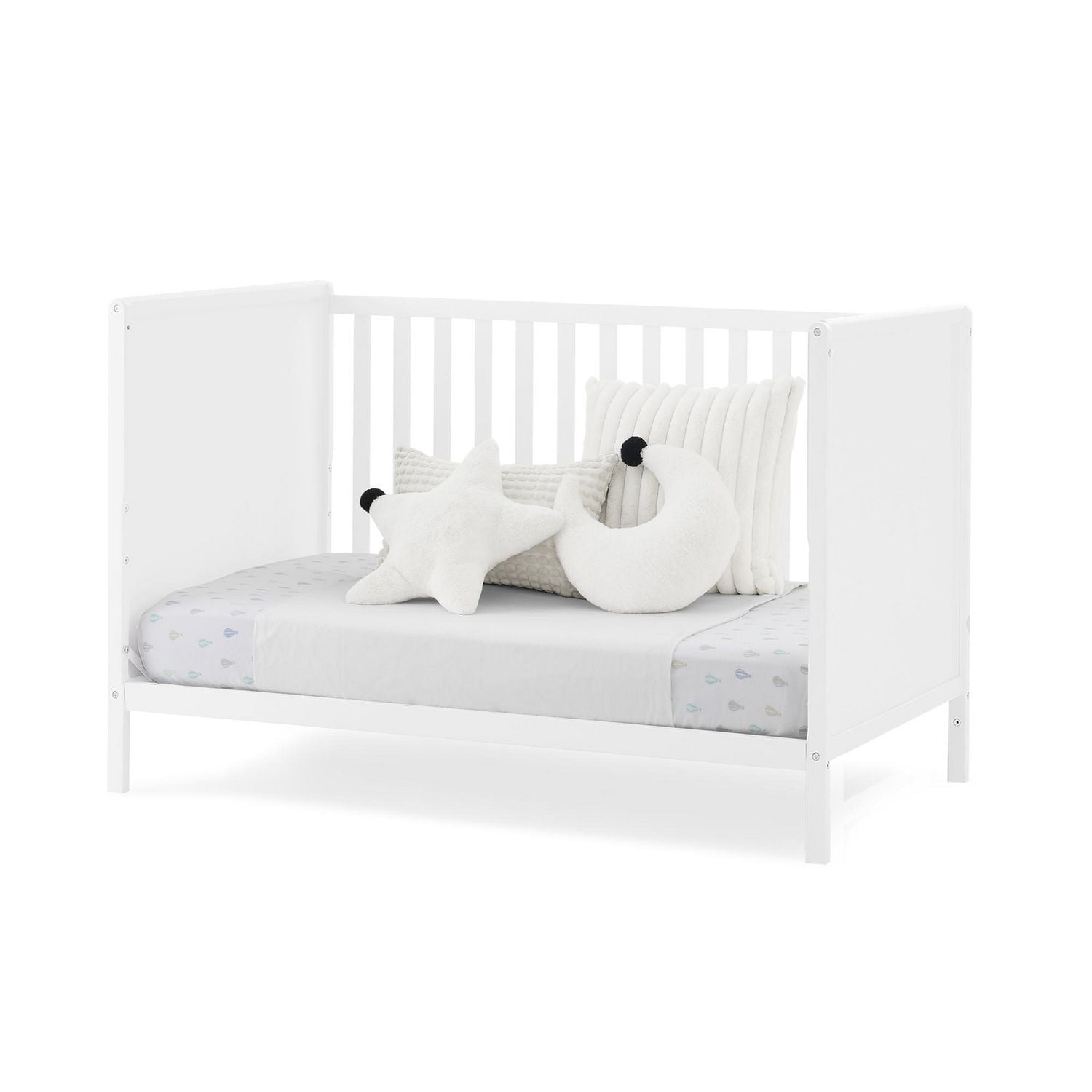 Delta Children Ruby 6-in-1 Convertible Crib & Changing Table 2-Piece Set - Greenguard Gold Certified, Bianca White