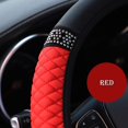 thumbnail image 3 of 37-38cm Car Pu Leather Crystal Steering Wheel Cover Universal Accessories, 3 of 4