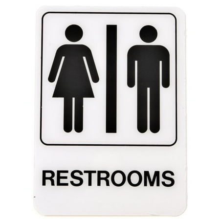 UPC 029069020774 product image for Hy-ko D-23 5 inch X 7 inch Plastic Restrooms Sign - Pack of 5 | upcitemdb.com