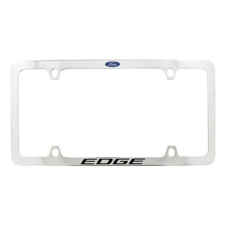 Ford Edge with Logo Thin Rim Chrome Plated Brass Metal License Plate Frame Holder 4 (Best Tires For Ford Edge)