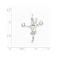 thumbnail image 3 of Sterling Silver Cheerleader Charm QC747, 3 of 3