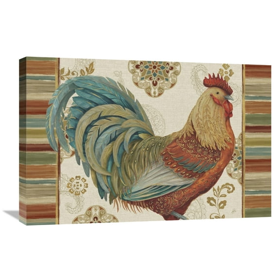 Global Gallery Daphne Brissonnet 'Rooster Rainbow IIIA' Canvas Wall Art
