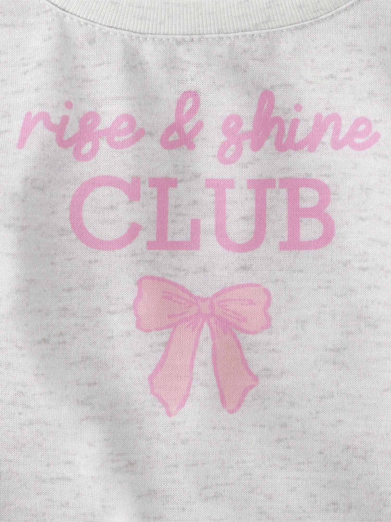 The Children's Place Girls Short Sleeve Rise and Shine Club Pajamas, Sizes XS-XXL
