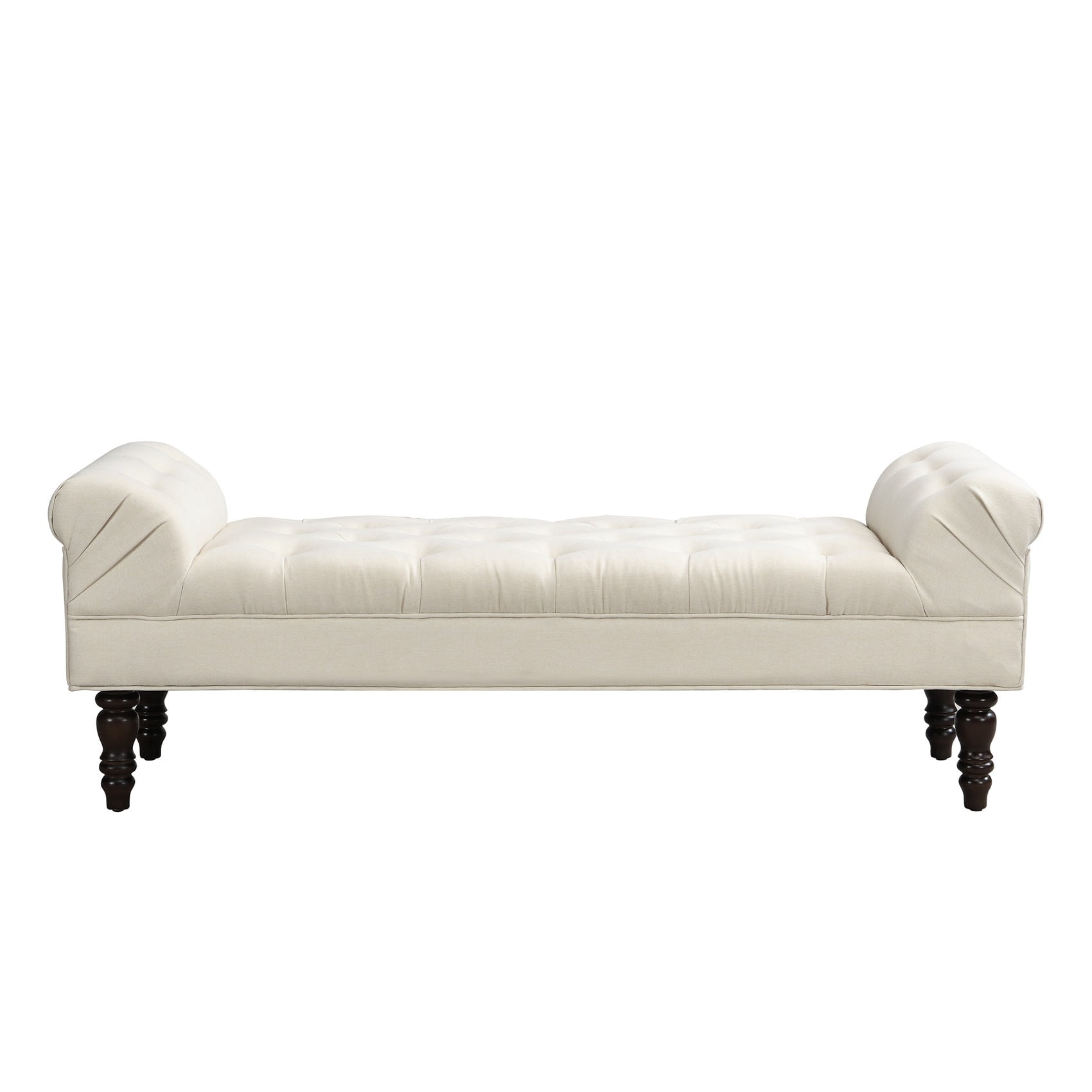 Alvantor Button Tufted End of Bed Benches Large Velvet Upholstered Bench with Pillows for Bedroom,Living Room, Entryway Beige
