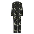 thumbnail image 4 of Viikei Ultra-Soft Women's Sleepwear Set Cozy Casual Lounge Pants & Top,Ladies' Fashion Printed Casual Round Neck Long Sleeve Top Pants Pajama Set Black XL, 4 of 5