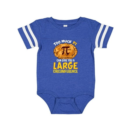 

Inktastic Pi Day Too Much Pie Gift Baby Boy or Baby Girl Bodysuit