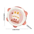 thumbnail image 3 of Handheld Musical Tambourine for Infants, Cute Character Design with Gentle Rattle Sounds, Safe Sensory Toy for 6M+, Motor Skill & Grip Training, Easy-Clean Materials, 3 of 6