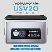 Avid Armor Ultra Series USV20 Chamber Vacuum Sealer, Stainless Steel Food Saver Vacuum Machine, Vacuum Food Sealer for Wet Foods, Sous Vide & Meal Prep