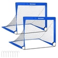 thumbnail image 1 of Goles de fútbol SONGMICS Kids de 120 x 90 cm con bolsa de transporte, color azul, 1 of 8