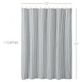 thumbnail image 2 of VHC Brands, Sawyer Mill Ticking Stripe Shower Curtain, Black, 72x72, 2 of 6