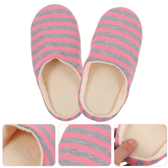 GOOHOCHY Slippers for Women Soft Bottom Cotton Slippers Mute Slippers 38/39 Pink