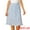 Light Blue, variant on DARING DIVA Women's Floral Ruffle Hem Elastic Back Split Skirt XS Dark Blue