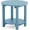 Blue, variant on BarefHaven Adirondack Side Table, 18" Outdoor Side Table, Teak | Double-Layer Side Table, Poly Lumber End Table, Weather Resistant, Easy Assembly, for Indoor, Patio, Pool, Porch, Backyard