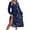 Navy, variant on TJAZFJPA Tropical Dresses for Women 2025 Ladies Elegant Contrast Color Polka Dot V Neck Pleated Long Skirt Fit and Flare Dress Engagement Party Dress