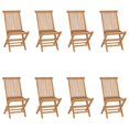 thumbnail image 1 of Charmma Folding Patio Chairs 8 pcs Solid Teak Wood, 1 of 9