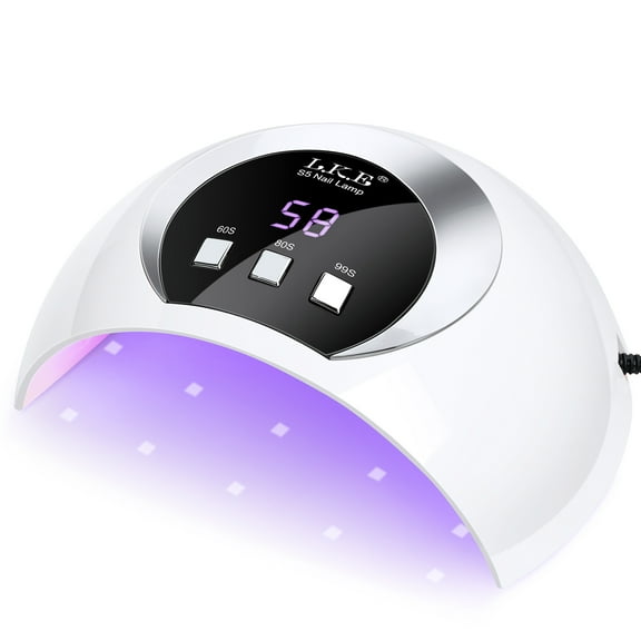 LKEnail UV LED Nail Lamp,54W UV Lamp for Gel Nails with Auto Sensor/3 Timer Settings Professional Nail Dryer Gel Polish Curing Lamp Nail Tools