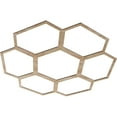 thumbnail image 2 of 40"OD x 17 1/8"ID x 1/4"T Florin Wood Fretwork Pierced Ceiling Medallion, Red Oak, 2 of 3