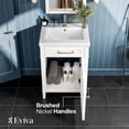 thumbnail image 3 of EVIVA Garci 24 Inch White Transitional Bathroom Vanity with Porcelain Top, 3 of 7