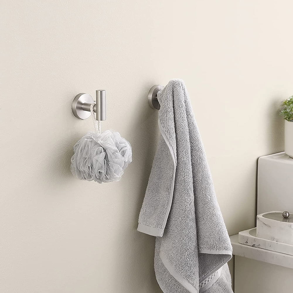 Modern No Drill Bathroom Hooks For Towels Aluminum